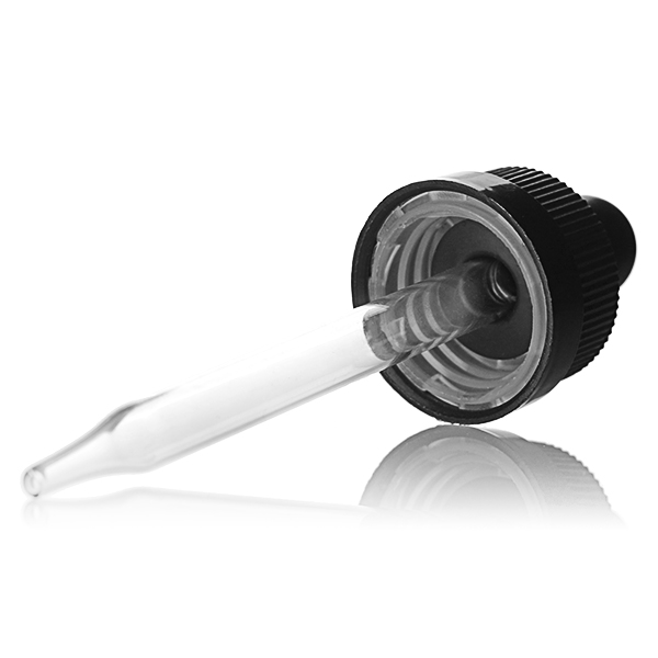 20-400 BLACK PP RIB SIDE CRC DROPPER ASSEMBLY - 7 X 76MM PIPETTE 0.8CC OUTPUT-detail image
