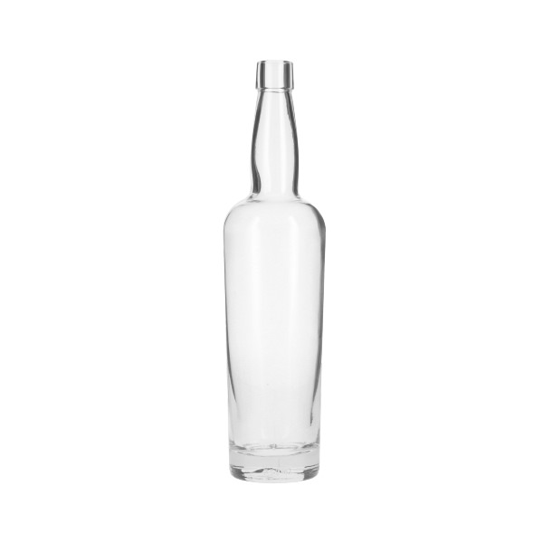 750ML FLINT GLASS ROSEMONT BAR TOP SPIRITS BOTTLE ROUND - 18.5MM NECK