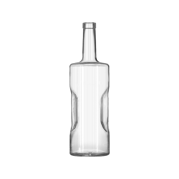 1.75LITER FLINT GLASS CHICAGO PINCH GRIP SPIRITS BOTTLE BAR TOP ROUND  WITH 21.5MM NECK DIAMETER
