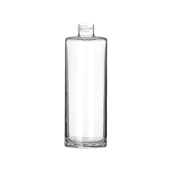 250ML CLEAR PET HEAVY FOOT CYLINDER BOTTLE - 24-410 NECK