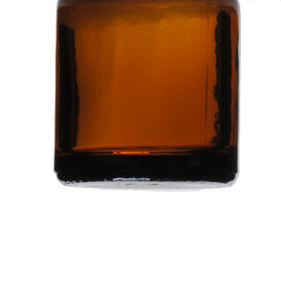 6CC AMBER GLASS WIDE MOUTH ROUND  WITH 20-405 NECK FINISH-detail image