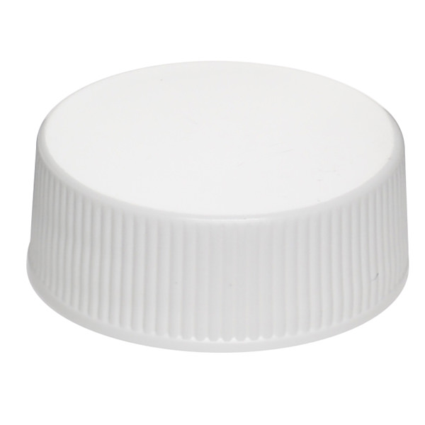 28-400 WHITE SHALLOW FLAT SEAL FINE RIB / SMOOTH TOP PP
