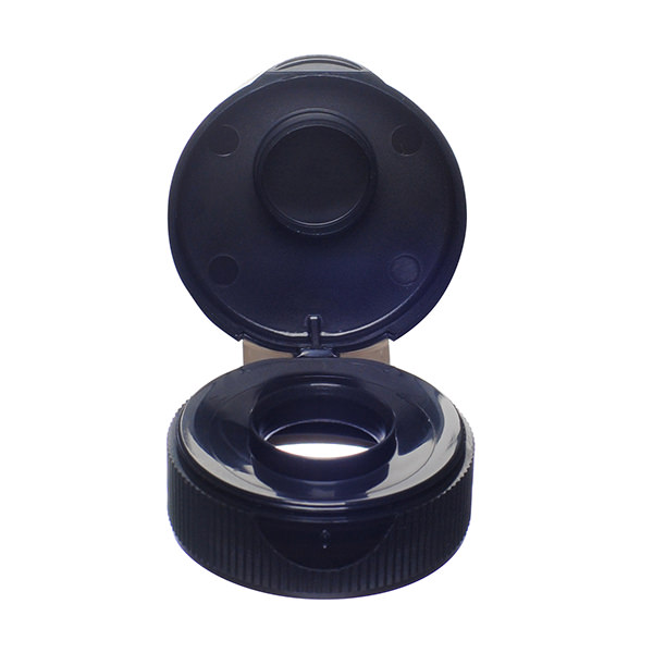 28-400 BLACK DISPENSING CAP FLAT SEAL WITH 0.5" ORIFICE-detail image