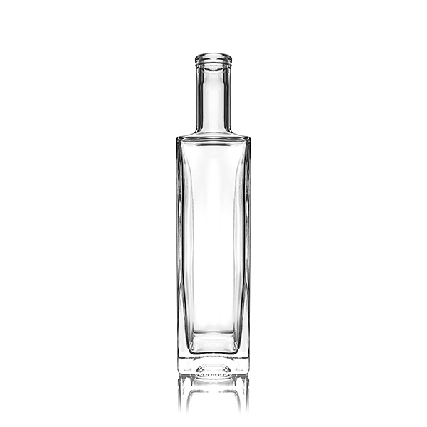 750ML FLINT GLASS LIBERTY SPIRITS BAR TOP RECTANGULAR BOTTLE - 21.5MM NECK-detail image