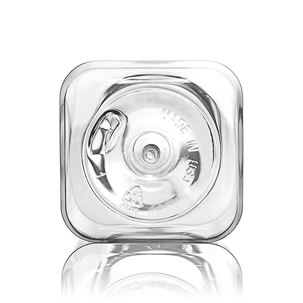 8OZ CLEAR PET WIDE MOUTH SQUARE BEVERAGE BOTTLE - 38-385-detail image