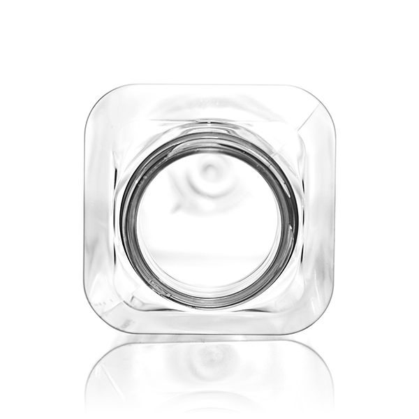16OZ CLEAR WIDE MOUTH BEVERAGE SQUARE BOTTLE - 38-385 NECK-detail image