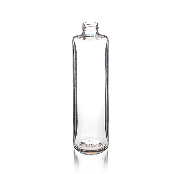 200ML CLEAR HEAVY WALL CYLINDER PET PLASTIC BOTTLE - 24-410 NECK