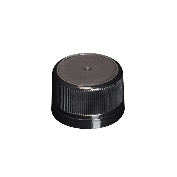 28-350 BLACK RIB SIDE PP TAMPER EVIDENT CLOSURE - F217 LINER
