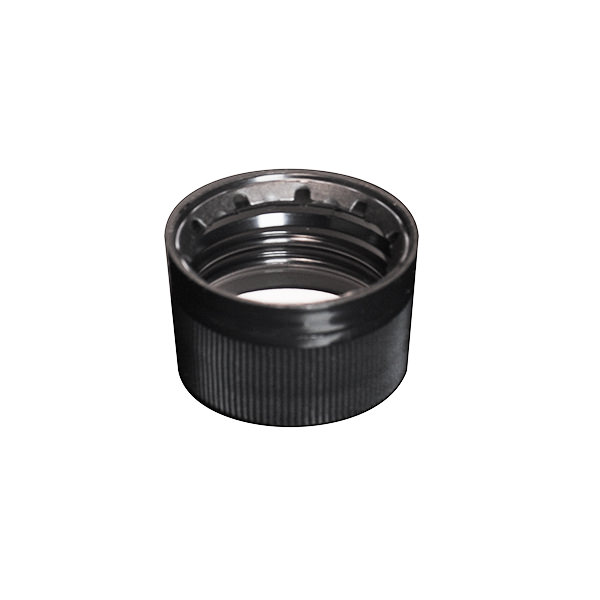 28-350 BLACK RIB SIDE PP TAMPER EVIDENT CLOSURE - F217 LINER-detail image