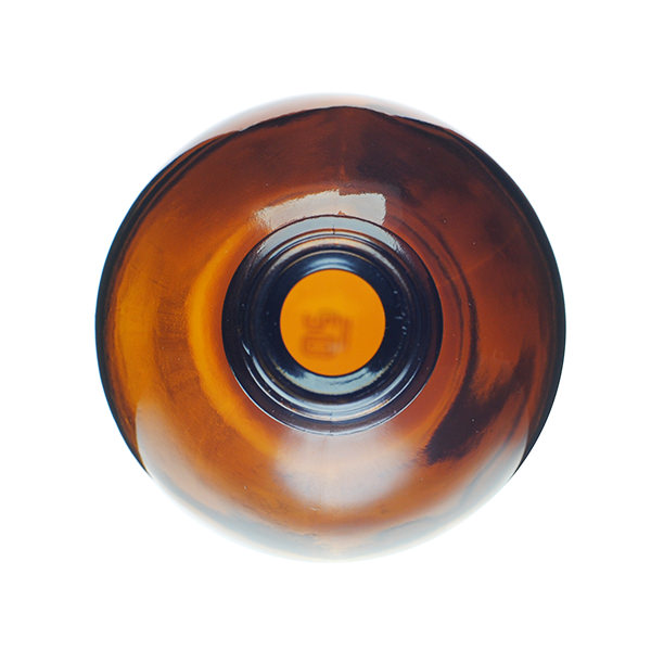 16OZ AMBER GLASS POUR-OUT ROUND - 28-430 NECK-detail image