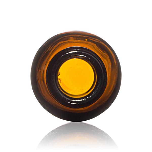 1OZ AMBER GLASS BOSTON ROUND SMALL TRANSFER BEAD - 20-400 NECK-detail image