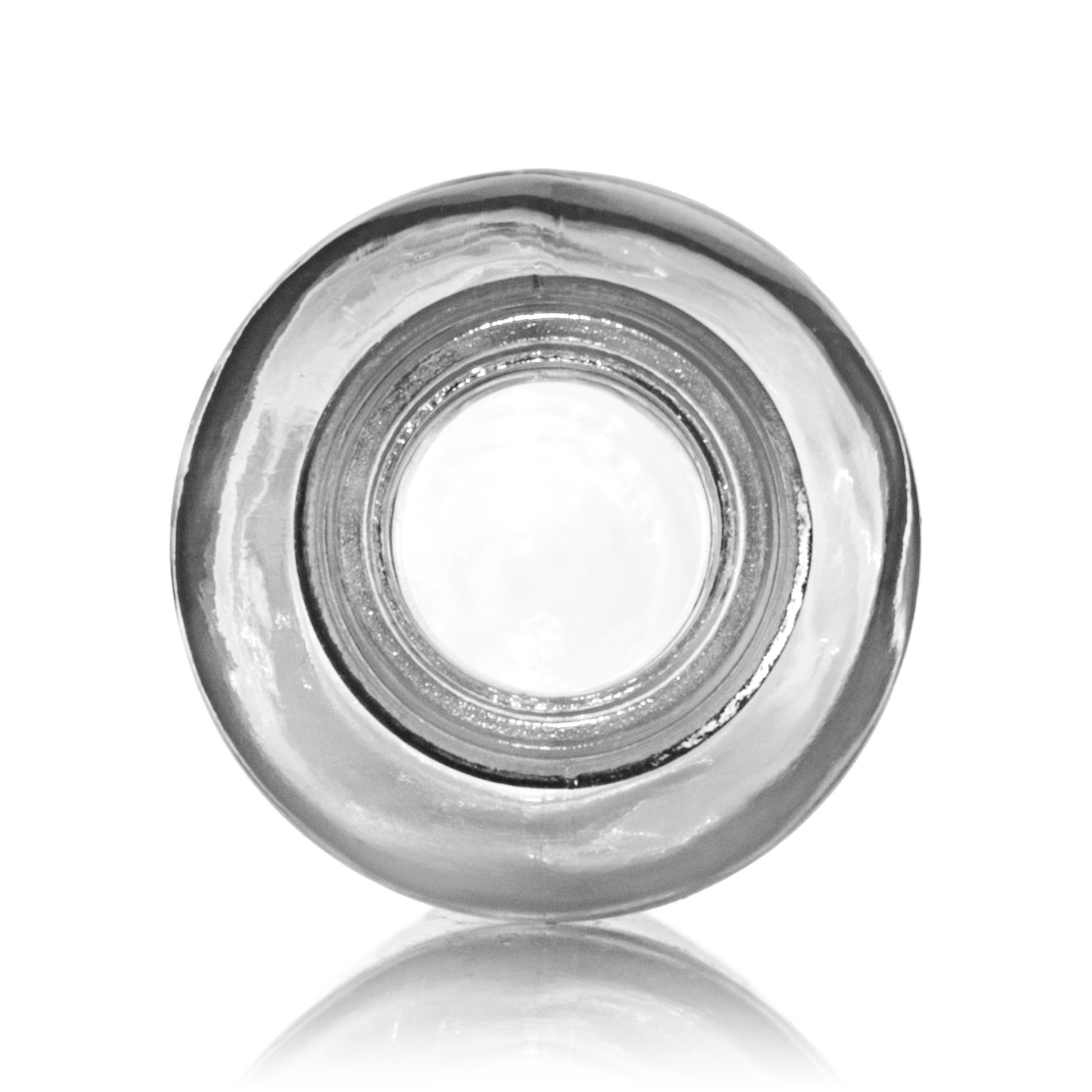  1OZ FLINT GLASS BOSTON SMALL TRANSFER BEAD ROUND BODY - 20-400 NECK-detail image
