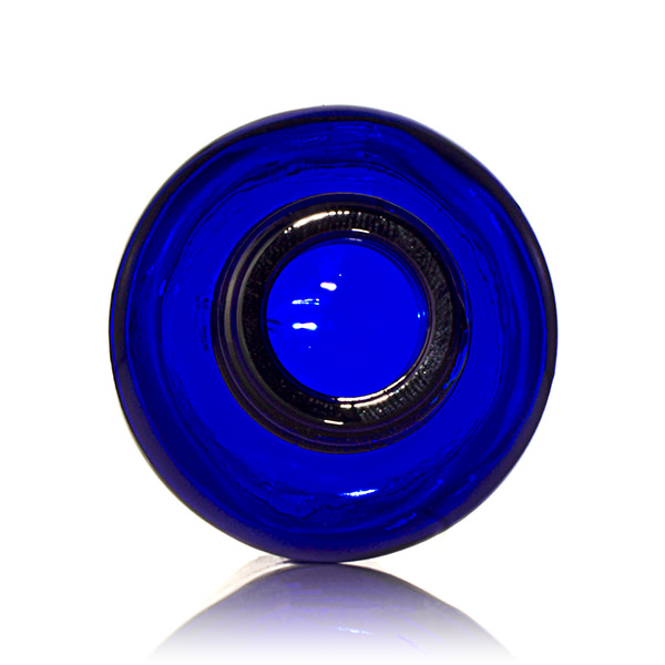 2OZ COBALT BLUE BIG BEAD BOSTON ROUND GLASS BOTTLE - 20-400 NECK-detail image