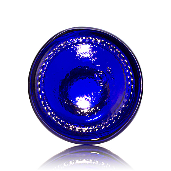 2OZ COBALT BLUE BIG BEAD BOSTON ROUND GLASS BOTTLE - 20-400 NECK-detail image