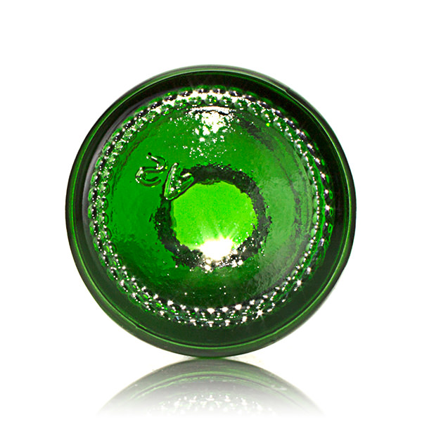 2OZ GREEN BIG BEAD BOSTON ROUND GLASS BOTTLE - 20-400-detail image