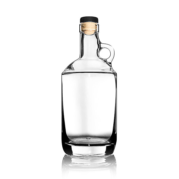 750 ML FLINT GLASS MOONSHINE JUG BAR TOP - 21.5MM NECK-detail image