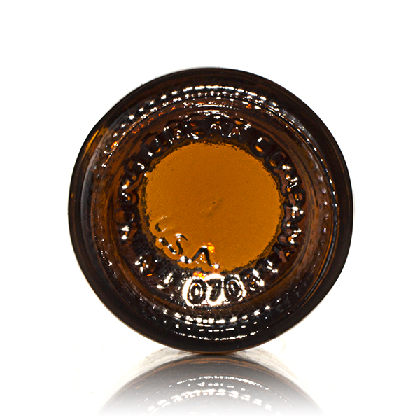 30CC AMBER POUR-OUT ROUND GLASS BOTTLE - 28-430 NECK-detail image