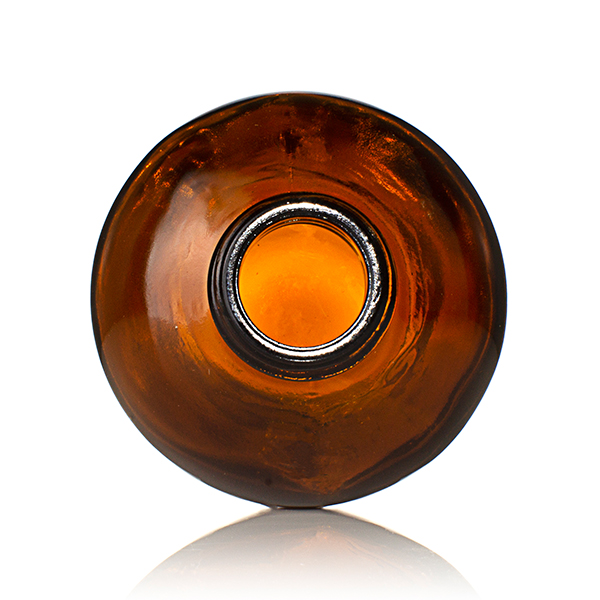 16OZ AMBER BOSTON ROUND GLASS - 28-400-detail image