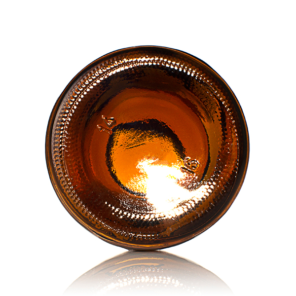 16OZ AMBER BOSTON ROUND GLASS - 28-400-detail image