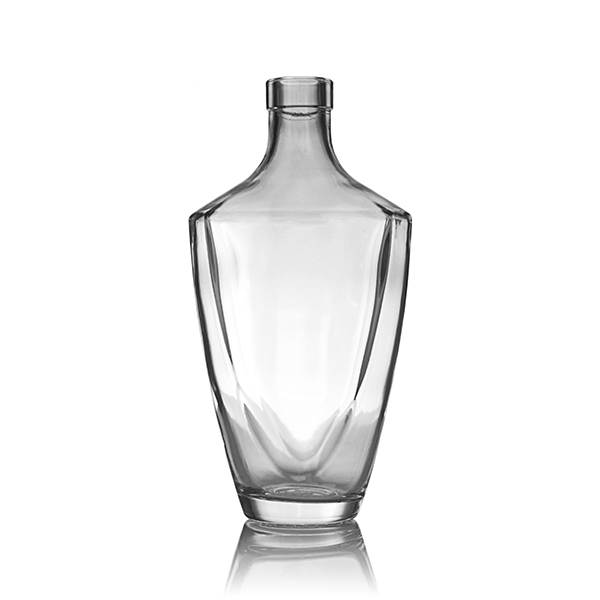750ML FLINT GLASS ROMAN SPIRITS BOTTLE BAR TOP - 21.5-BAR TOP NECK