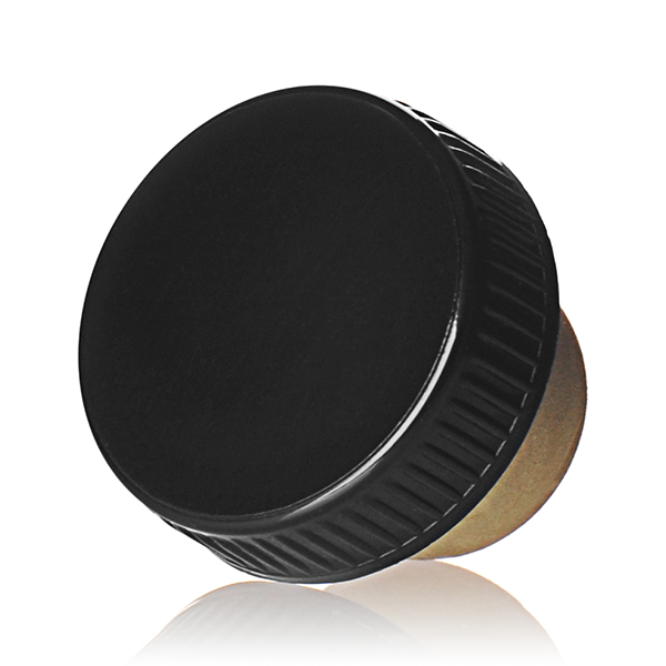 22.5 BLACK RIB SIDE SMOOTH TOP SYNTHETIC SHANK PLASTIC TOP BAR TOP CORK FOR SPIRITS BOTTLES