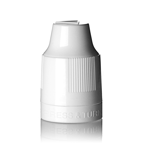 12MM WHITE PP TE CRC CAP WITH HDPE TIP - 1MM ORIFICE