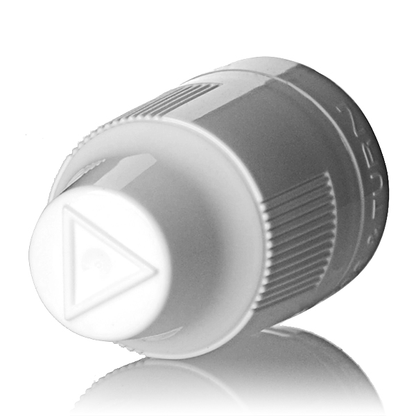 12MM WHITE PP TE CRC CAP WITH HDPE TIP - 1MM ORIFICE-detail image