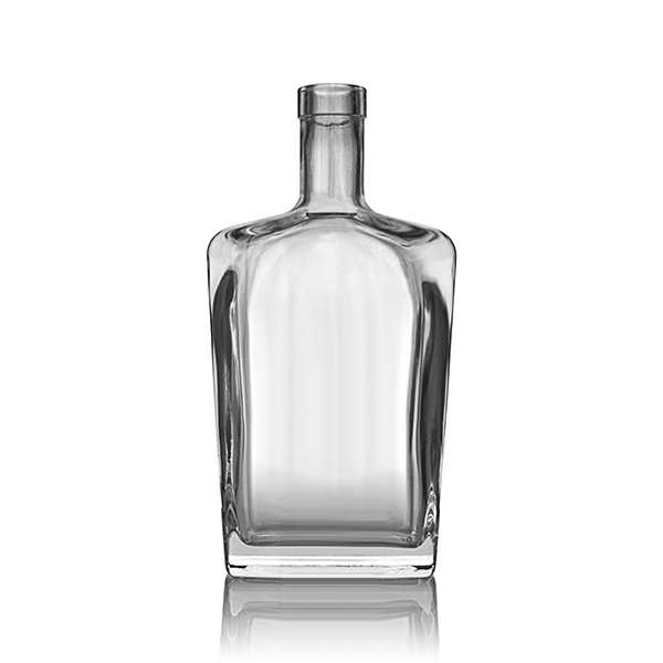 750ML FLINT GLASS NEW AMSTERDAM SPIRITS BOTTLE BAR TOP -  21.5MM NECK