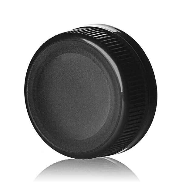 38-385 BLACK DBJ RIB SIDE MATTE TOP DROP BAND PLUG SEAL TEMPER EVIDENT CAP