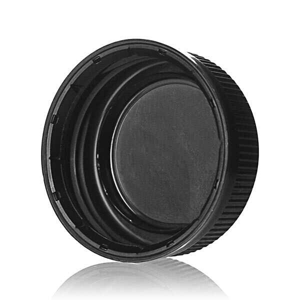38-385 BLACK DBJ RIB SIDE MATTE TOP DROP BAND PLUG SEAL TEMPER EVIDENT CAP-detail image