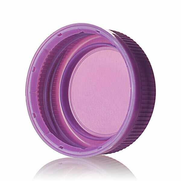 38-385 PURPLE DBJ RIB SIDE MATTE TOP DROP BAND PLUG SEAL TEMPER EVIDENT CAP-detail image