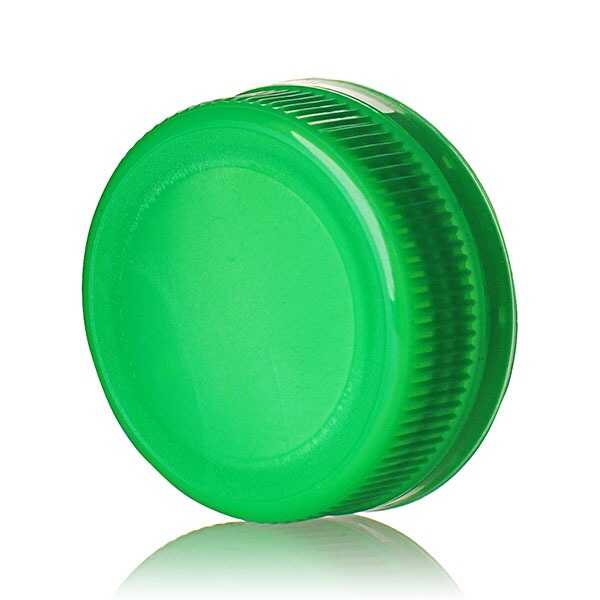 38-385 GREEN DBJ RIB SIDE MATTE TOP DROP BAND PLUG SEAL TAMPER EVIDENT CAP