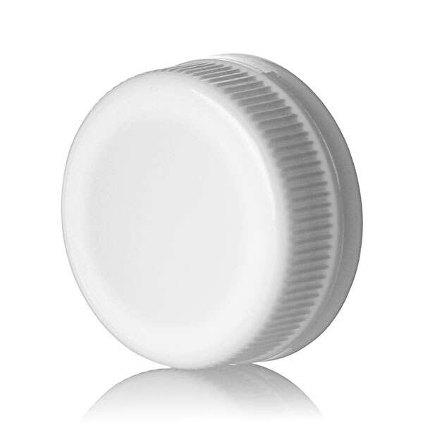 38-385 WHITE DBJ RIB SIDE MATTE TOP DROP BAND PLUG SEAL TAMPER EVIDENT CAP