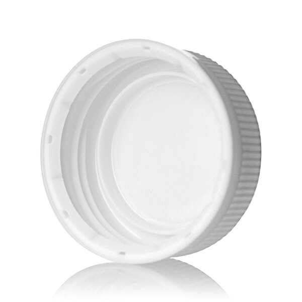38-385 WHITE DBJ RIB SIDE MATTE TOP DROP BAND PLUG SEAL TAMPER EVIDENT CAP-detail image
