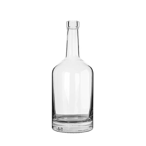 750ML FLINT GLASS CONCORD SPIRITS BOTTLE BAR TOP ROUND - 18.5MM NECK