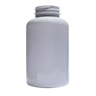400CC WHITE PET WIDE MOUTH PACKER BOTTLE ROUND - 45-400 NECK