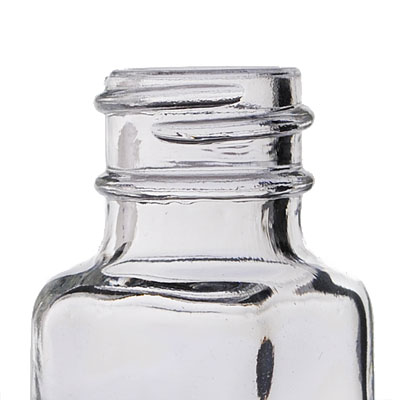 0.5OZ FLINT FRENCH SQUARE GLASS BOTTLE - 20-400 NECK-detail image