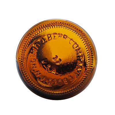 120CC AMBER POUR-OUT ROUND GLASS BOTTLE - 28-430 NECK-detail image