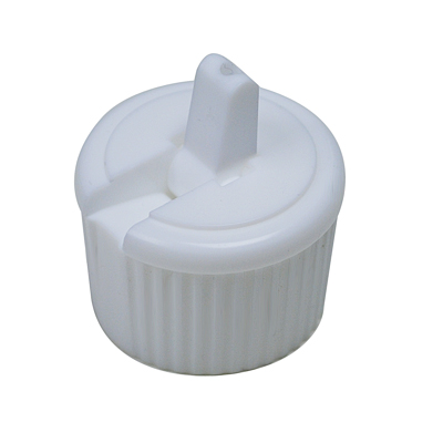 24-410 RIB SIDE SPOUT TOP PLASTIC CAP - 2.5MM ORIFICE