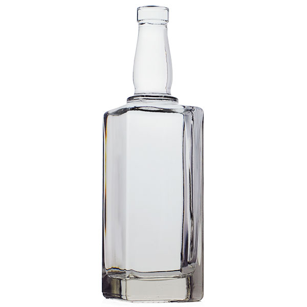 750ML FLINT GLASS KENTUCKY BAR TOP SPIRITS BOTTLE SQUARE - 18.5MM NECK BAR TOP