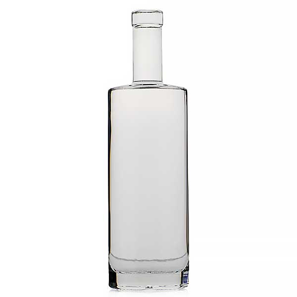 375ML FLINT ST. LOUIS OVAL SPIRITS GLASS BOTTLE - 18MM BAR TOP
