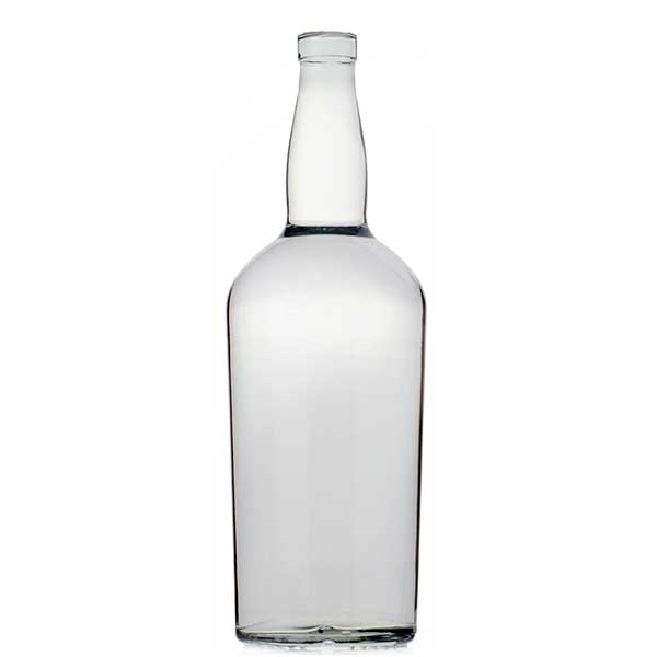 1.75  LITER FLINT TENNESSEE SPIRITS GLASS BAR TOP ECO BASE ROUND - 21.5MM NECK