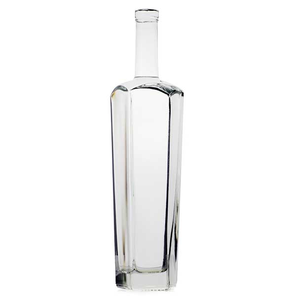 750ML FLINT NEW YORKER SPIRITS BAR TOP SQUARE GLASS BOTTLE WITH 18.5MM NECK