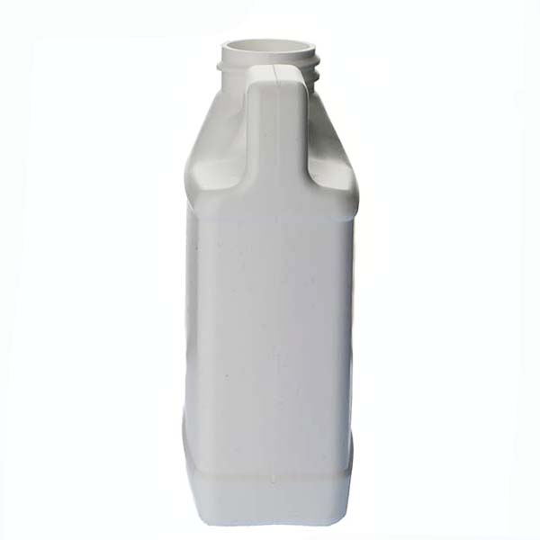 8OZ WHITE HDPE F-STYLE RECTANGULAR  WITH 28-400 NECK FINISH-detail image
