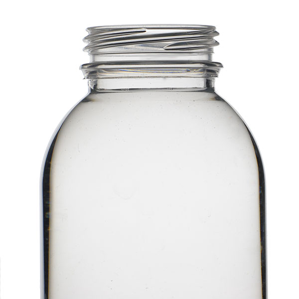16OZ CLEAR WIDE MOUTH BEVERAGE CYLINDER ROUND PLASTIC BOTTLE - 38-385 NECK-detail image