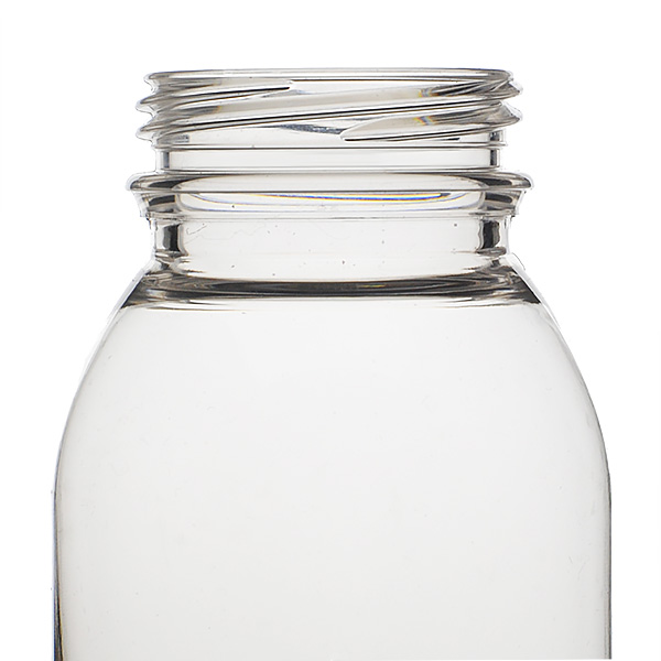 12OZ CLEAR WIDE MOUTH BEVERAGE CYLINDER ROUND PLASTIC BOTTLE - 38-385 NECK-detail image