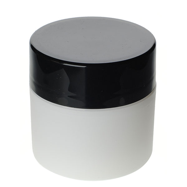 2OZ FROSTED PP/PP STRAIGHT BASE DOUBLE WALL JAR ROUND WITH 58MM NECK DIAMETER-detail image