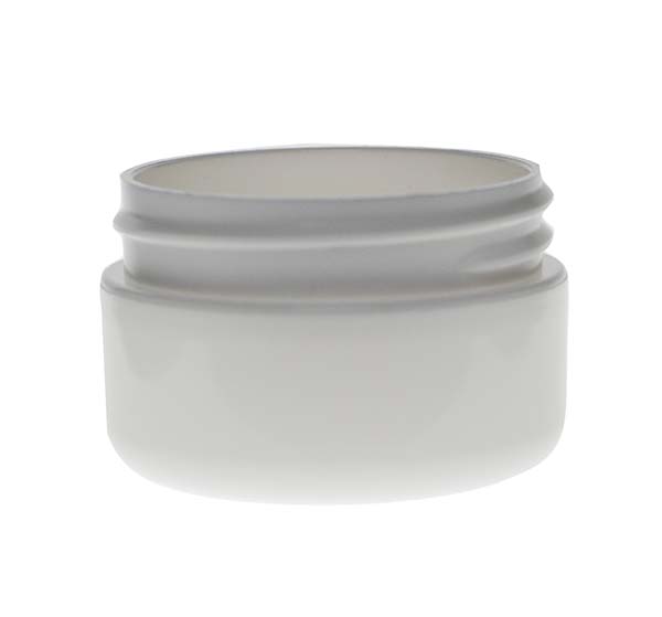 0.5OZ WHITE PP/PP ROUND BASE DOUBLE WALL JAR ROUND WITH 48MM NECK DIAMETER