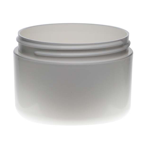 8OZ WHITE PP/PP ROUND BASE DOUBLE WALL JAR ROUND WITH 89MM NECK DIAMETER