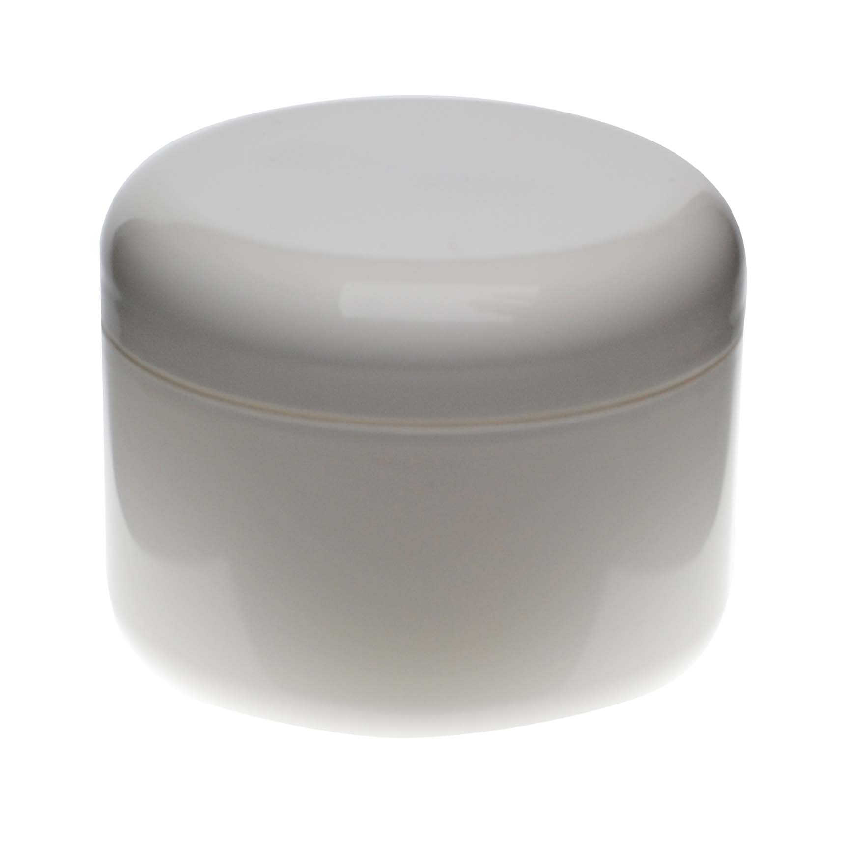 8OZ WHITE PP/PP ROUND BASE DOUBLE WALL JAR ROUND WITH 89MM NECK DIAMETER-detail image